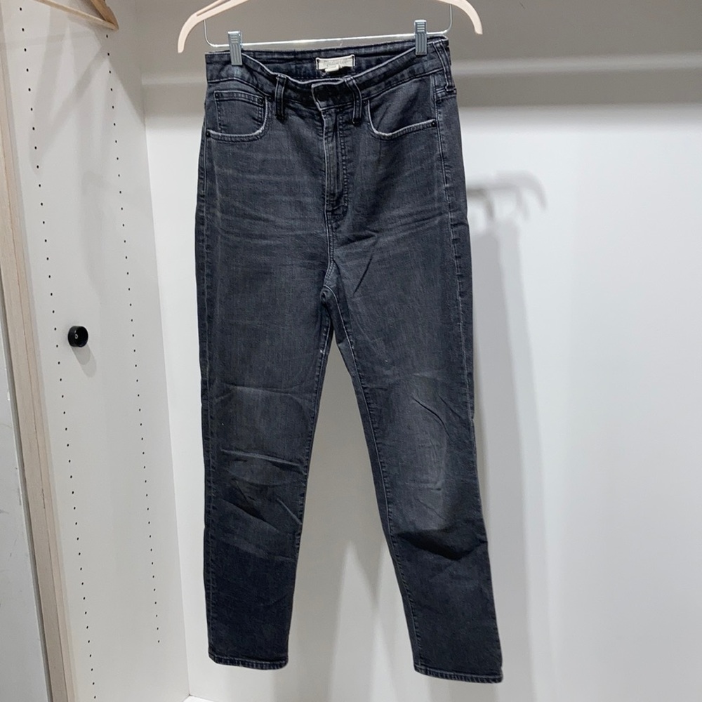 Washed black denim